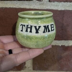 Handmade Vtg Charming Thyme Herb‎ Pot Planter